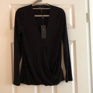 BCBG Faux Wrap Top